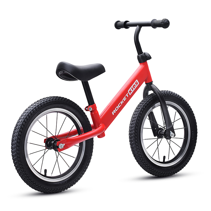 Беговел 14" Rocket, колеса надувные, цвет красный