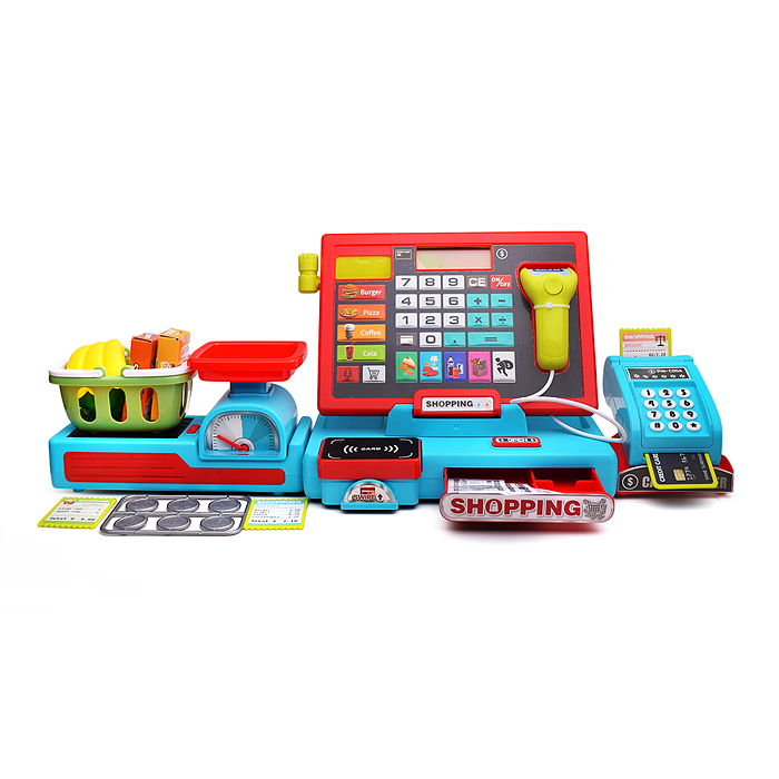 Игровой набор 818-393 "Касса. Мой магазин" с аксессуарами, в коробке