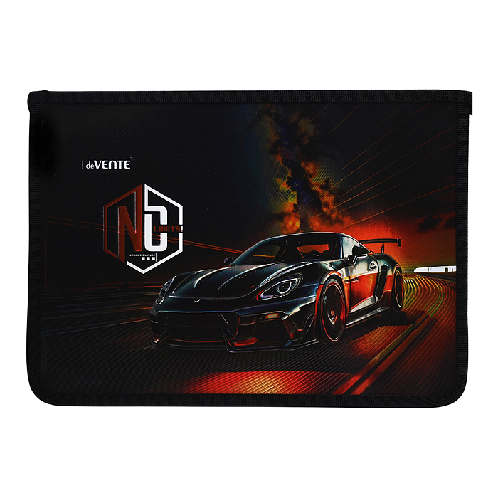 Папка для тетрадей "No Limits" A4 (337x243x50 мм) с текстильным расширением 5 см, на молнии