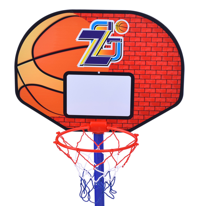 Ворота футбольные ZG270-13 с баскетбольной стойкой, мячом и насосом, в коробке