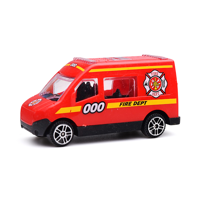 Машина 0100-25A "Автовоз-пожарный"(свет, звук) в коробке