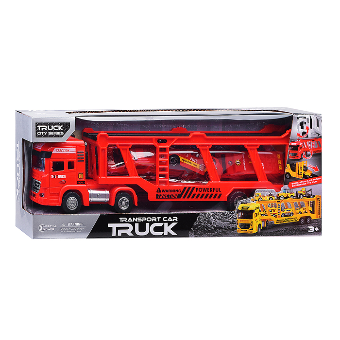 Машина 0100-25A "Автовоз-пожарный"(свет, звук) в коробке