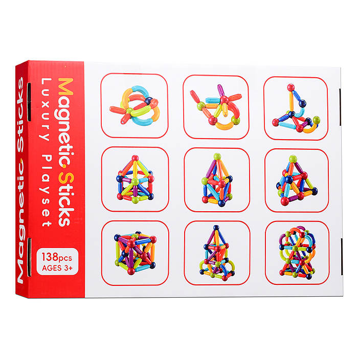 Конструктор 7488 "Магнитные друзья" (магнитный, 138 дет.) в коробке