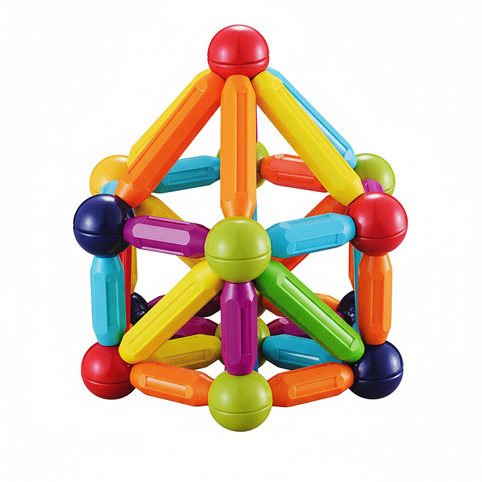 Конструктор 7488 "Магнитные друзья" (магнитный, 138 дет.) в коробке