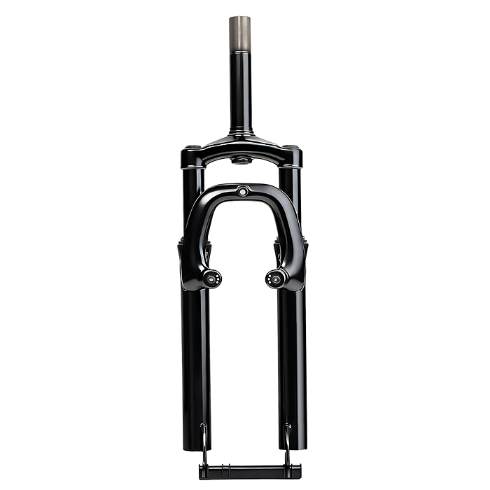 Вилка амортизационная 26" стальная, ход 60мм, под V-br. шток 1-1/8 152мм, резьбовой шток, черная