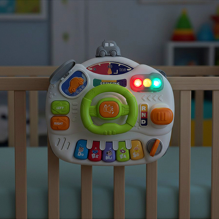 Столик развивающий 368-48H "Веселый руль" свет, звук, в коробке