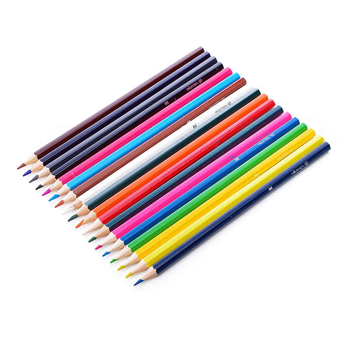 Карандаши цветные "Zoo" 18 цветов, М, диаметр грифеля 2,65 мм, шестигранные, в картонной ко