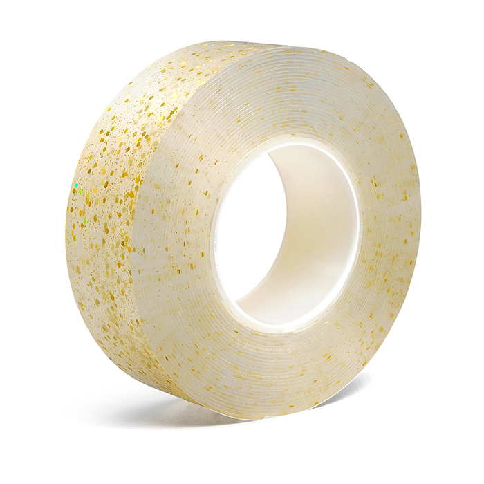 Скотч двусторонний с блестками 2,4 см*5 м
