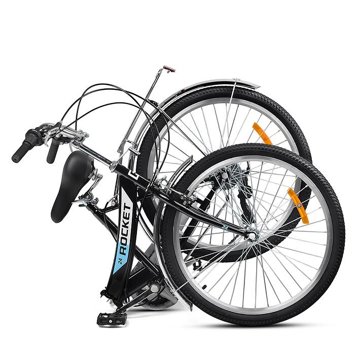 Велосипед 24" Rocket City Fold S 24, цвет черный, размер 16"