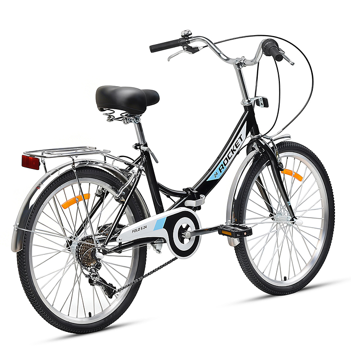 Велосипед 24" Rocket City Fold S 24, цвет черный, размер 16"