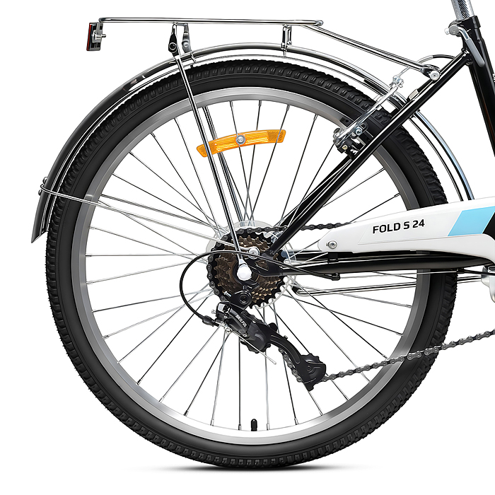 Велосипед 24" Rocket City Fold S 24, цвет черный, размер 16"