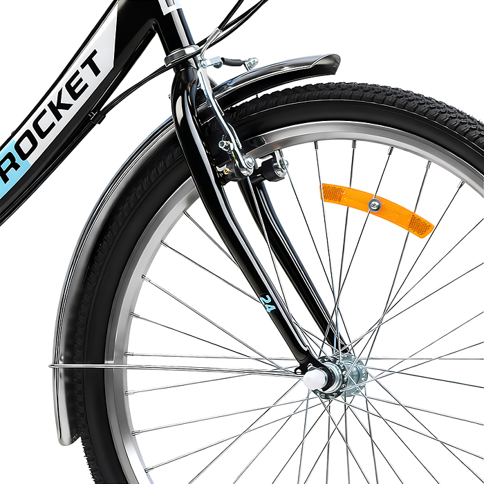 Велосипед 24" Rocket City Fold S 24, цвет черный, размер 16"