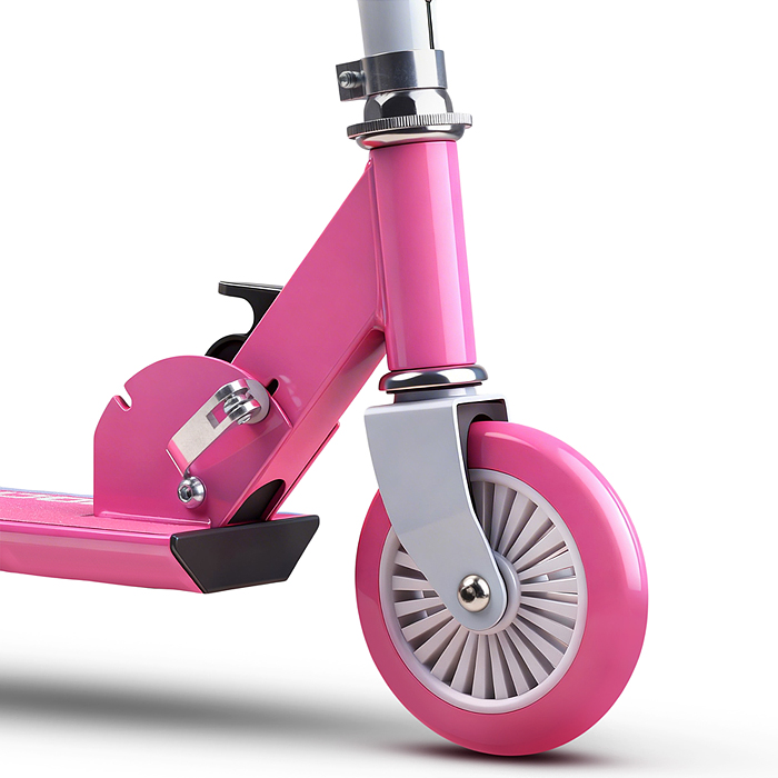 Самокат 2-х колесный R0221 ROCKET,колеса PU/ 125 мм, ABEC 7, розовый (в пакете)