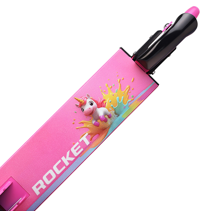 Самокат 2-х колесный R0221 ROCKET,колеса PU/ 125 мм, ABEC 7, розовый (в пакете)