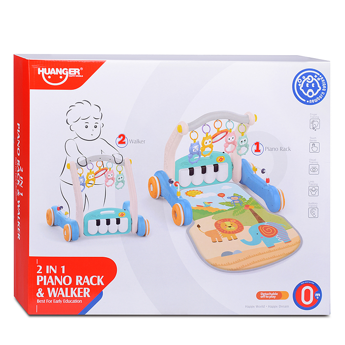 Коврик развивающий 2 в 1 HE0637 "В мире животных" в коробке