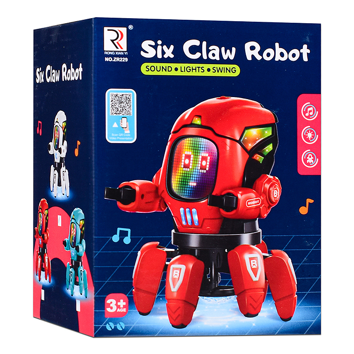 Робот ZR229 "Многоножка" (свет, звук) в коробке 