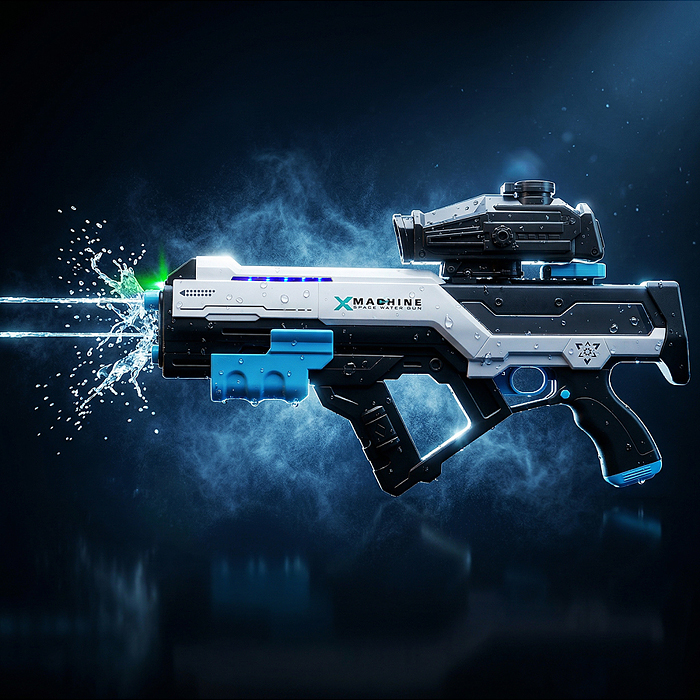 Водное оружие KB1387 "Squid Squad" в коробке (цвет бело-голубой)