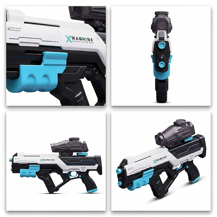 Водное оружие KB1387 "Squid Squad" в коробке (цвет бело-голубой)