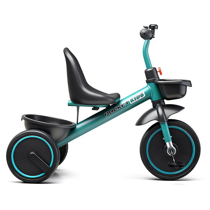 Велосипед трехколесный Rocket 2026, колеса EVA 10"/8", цвет зеленый