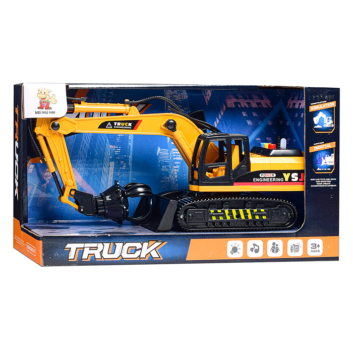 Экскаватор 8829-1 "Грейфер" (свет, звук) в коробке 