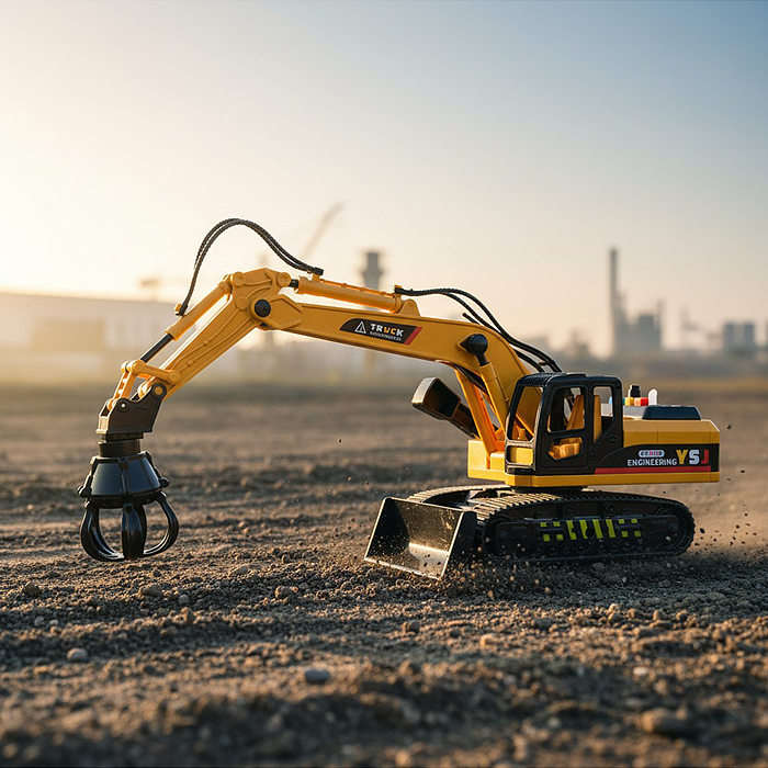 Экскаватор 8829-1 "Грейфер" (свет, звук) в коробке 