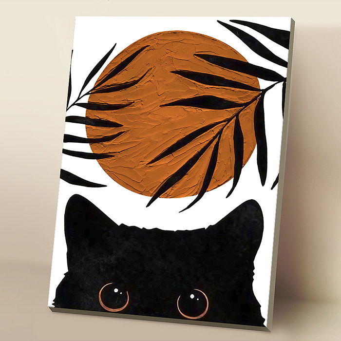 Рельефная картина 40х50 "Затаившийся кот" 3 цвета