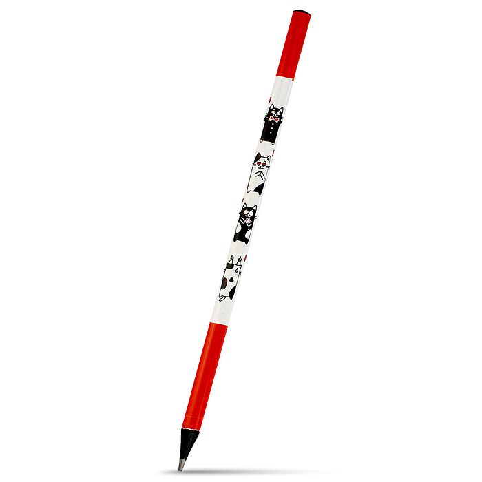 Карандаш чернографитный "Черно-белые коты" НВ