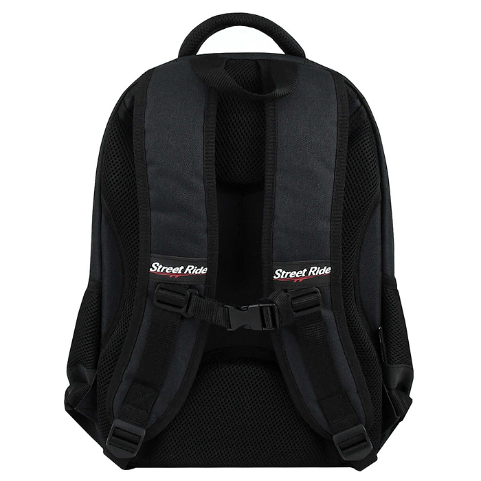 Рюкзак школьный "Городские гонки" 30х40х14 см, полиэстер, значки