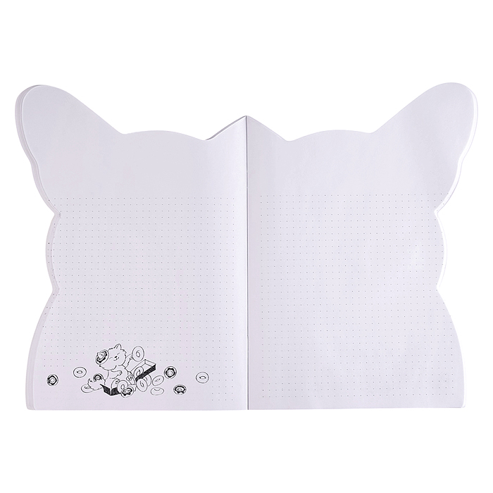 Тетрадь 40л "Веселый корги" фигурная вырубка, мягкий переплёт (2 скобы).