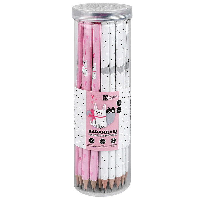 Карандаш чернографитный "Милые зверушки" HB