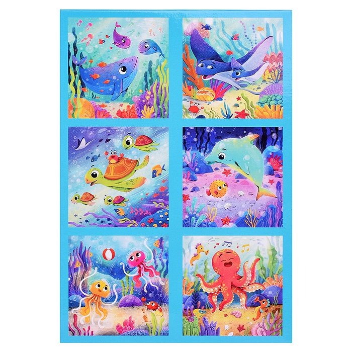 Кубики 9 шт. "В синем море" (StepKids)