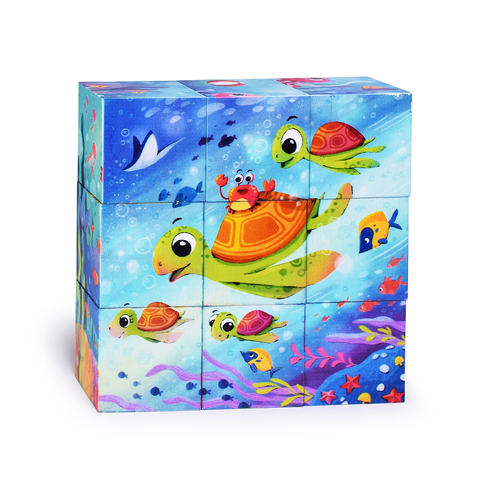 Кубики 9 шт. "В синем море" (StepKids)