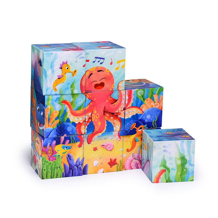 Кубики 9 шт. "В синем море" (StepKids)