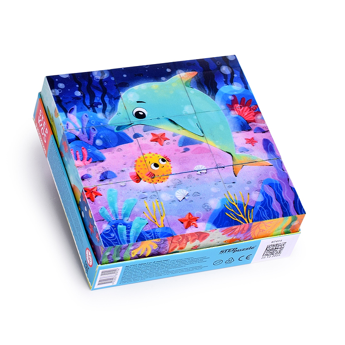 Кубики 9 шт. "В синем море" (StepKids)