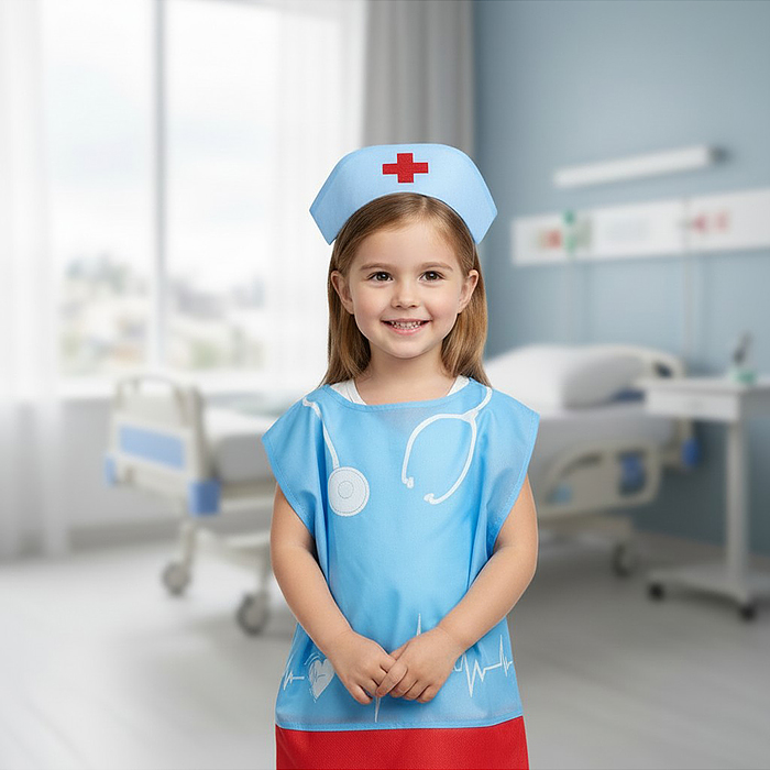 Набор "Медик" из 4 предметов (небесный)