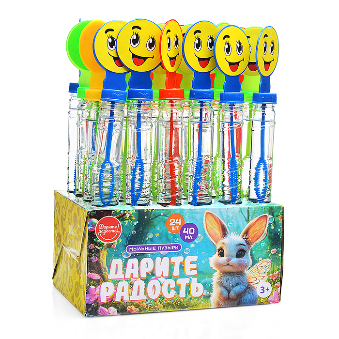 Мыльные пузыри UT0156-8 "Смайлик" 40 мл.
