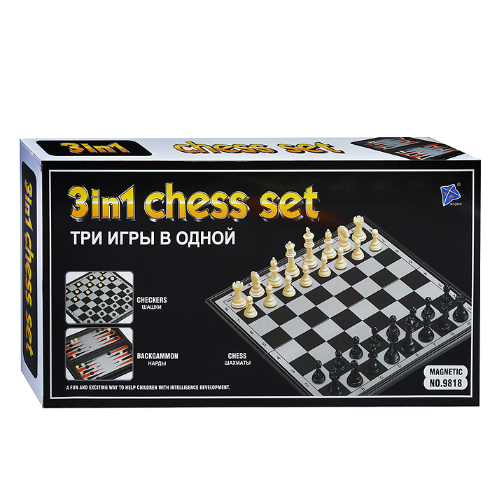 Игра 00-3176, 3 в 1 "Шахматы, шашки,нарды"