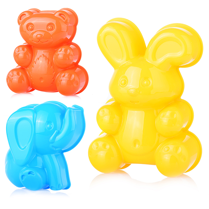 Формочки "Зайка, медведь, слоник"