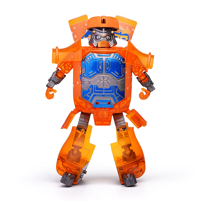 Трансформер "Бутылка-робот" 2в1, Самурай, ВОХ, цвет оранжевый