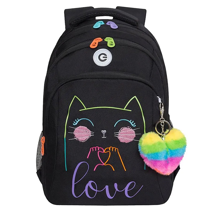 Рюкзак школьный с обвесом (/1 черный)