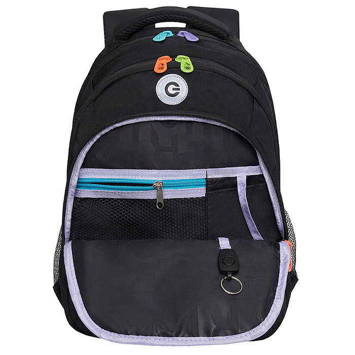 Рюкзак школьный с обвесом (/1 черный)