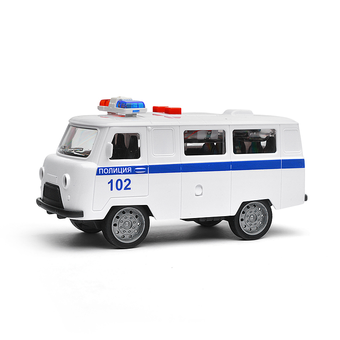 Машина пластик Полиция 16 см, (свет-звук) инерц., в коробке