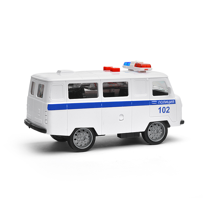 Машина пластик Полиция 16 см, (свет-звук) инерц., в коробке