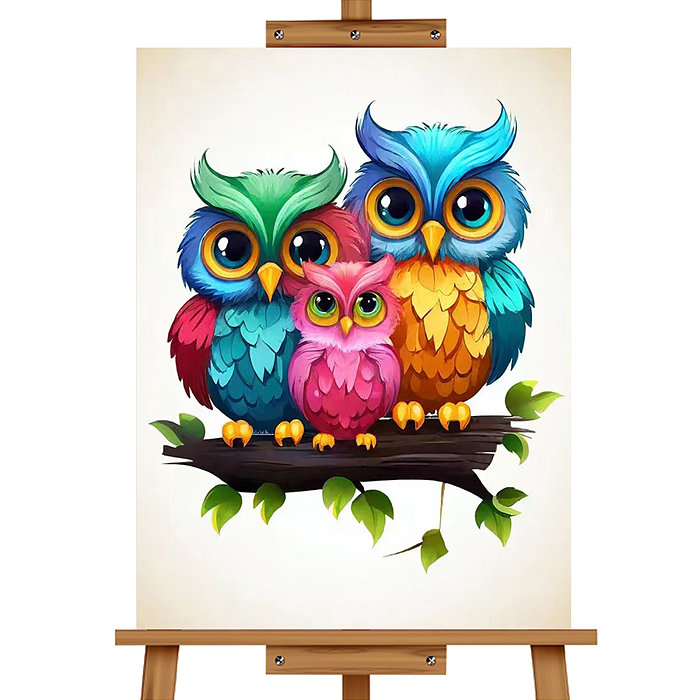 Набор для рисования MKR4030-106 "Картина по номерам 30*40 см. Дружная семья"