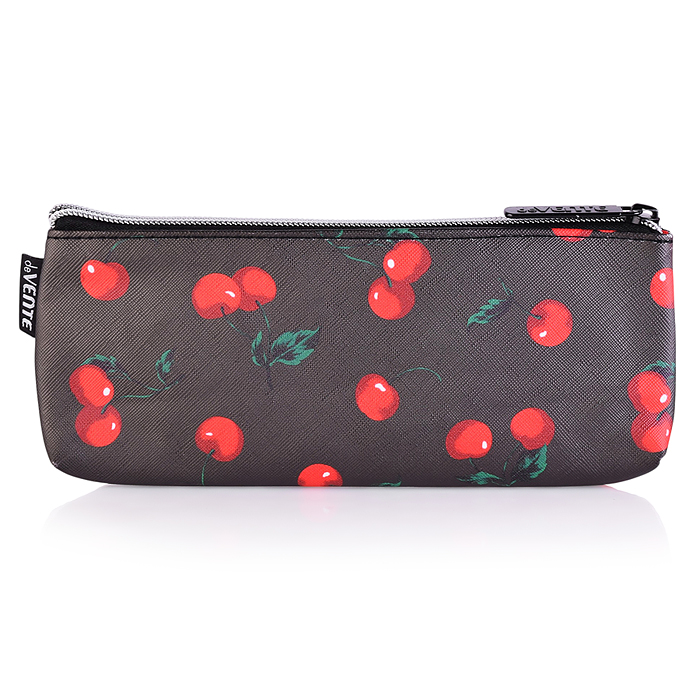 Пенал "Limited Edition Very Cherry" 210x80x35 мм треугольный, антивандальная искусственная кожа