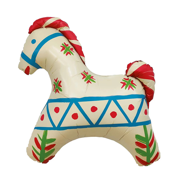 Шар (32''/81 см) Фигура, Лошадка Русский узор, 1 шт. в уп.