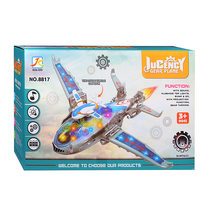 Самолет 8817 "Воздушный полет" на батарейках, в коробке