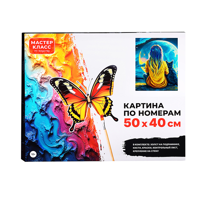 Набор для рисования MKR5040-103 "Картина по номерам 40*50 см. Тишина в ночи"