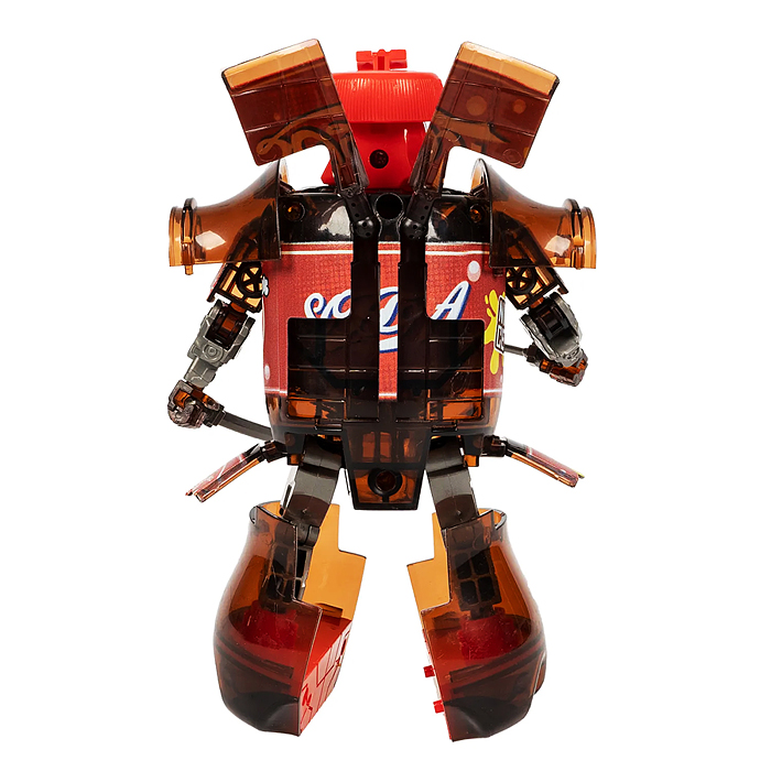 Трансформер бутылка-робот 2в1 "Самурай" ВОХ 17,5х22,5х10,5см, цвет красный