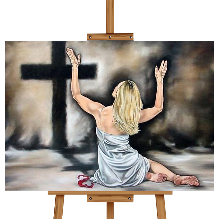 Набор для рисования MKR5040-99 "Картина по номерам 40*50 см. Покаяние"